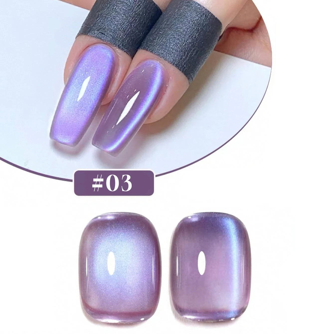 1/6PCS SS25 Cat Eye Gel Polish w/Glass Beads & Crystal, 5 Colors Salon DIY Nail Supplies Kit for Pro Nails Manicure