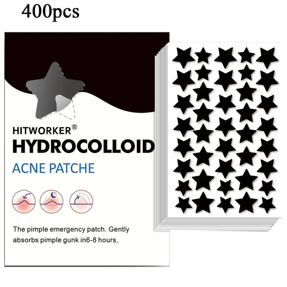 200/400pcs Black Star Acne Patch Fashion Ultrathin Breathable Acne Covering Hydrocolloid Patch Beauty  Face Acne Patch