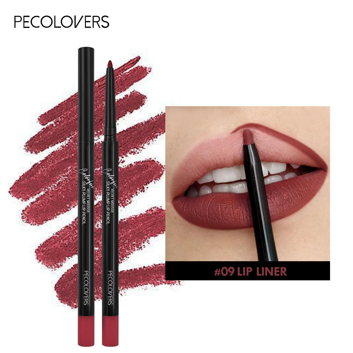 1PC Nude Brown Lip Liner Pencil 12 Color Red Contour Tint Labial Makeup Waterproof Matte Lipstick Pen Lip Contouring Cosmetic