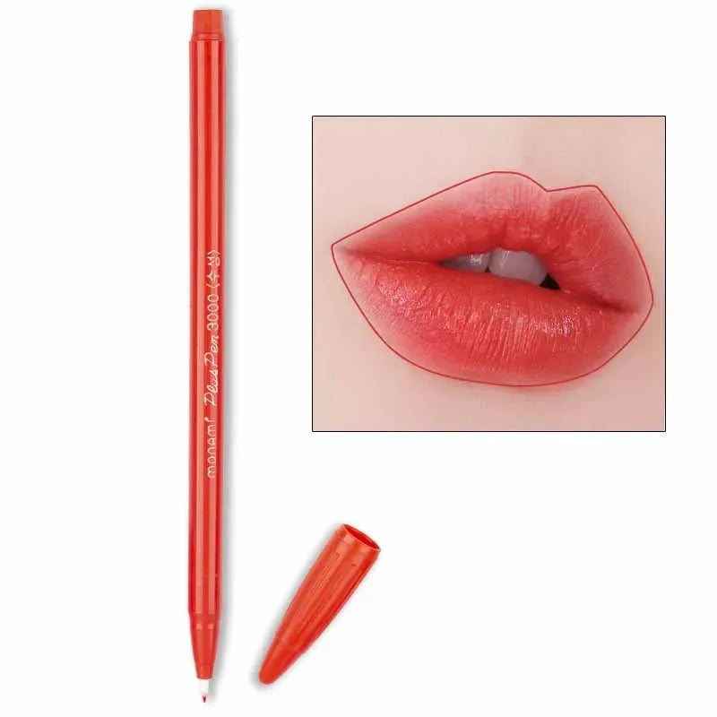 2Pcs Waterproof Tattoo Pencil Eyebrow Lip Liner Black Brown Red Microblading Surgical Skin Marker Pen Permanent Tattoo Supplies