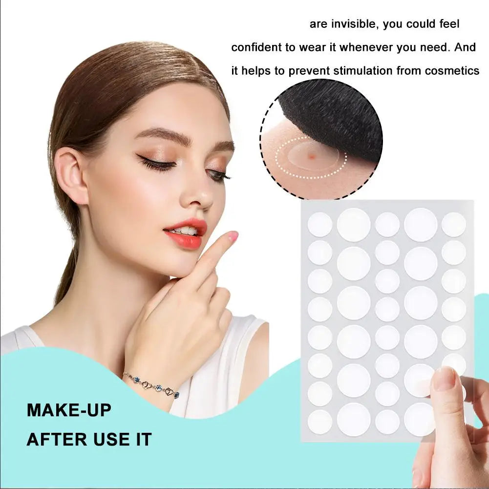 Round Hydrocolloid Acne Patches Breathable Invisible Lightweight Removal Pimple Sticker Waterproof Concealer Face Skin Care