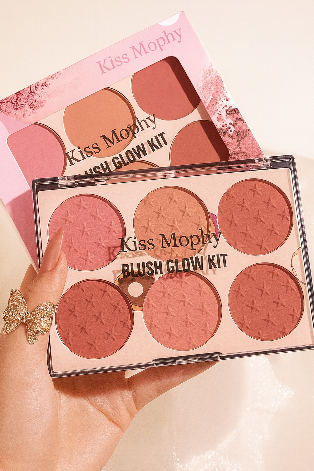 6-Colour Matte Blush Palette – High Pigment, Long-Lasting Natural Finish
