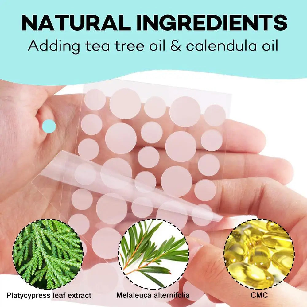 Round Hydrocolloid Acne Patches Breathable Invisible Lightweight Removal Pimple Sticker Waterproof Concealer Face Skin Care