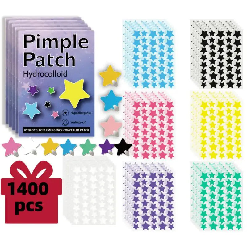 200/400pcs Black Star Acne Patch Fashion Ultrathin Breathable Acne Covering Hydrocolloid Patch Beauty  Face Acne Patch