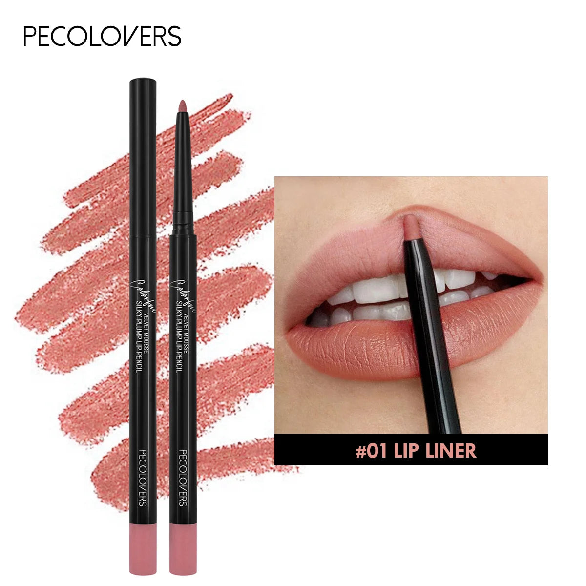 1PC Nude Brown Lip Liner Pencil 12 Color Red Contour Tint Labial Makeup Waterproof Matte Lipstick Pen Lip Contouring Cosmetic