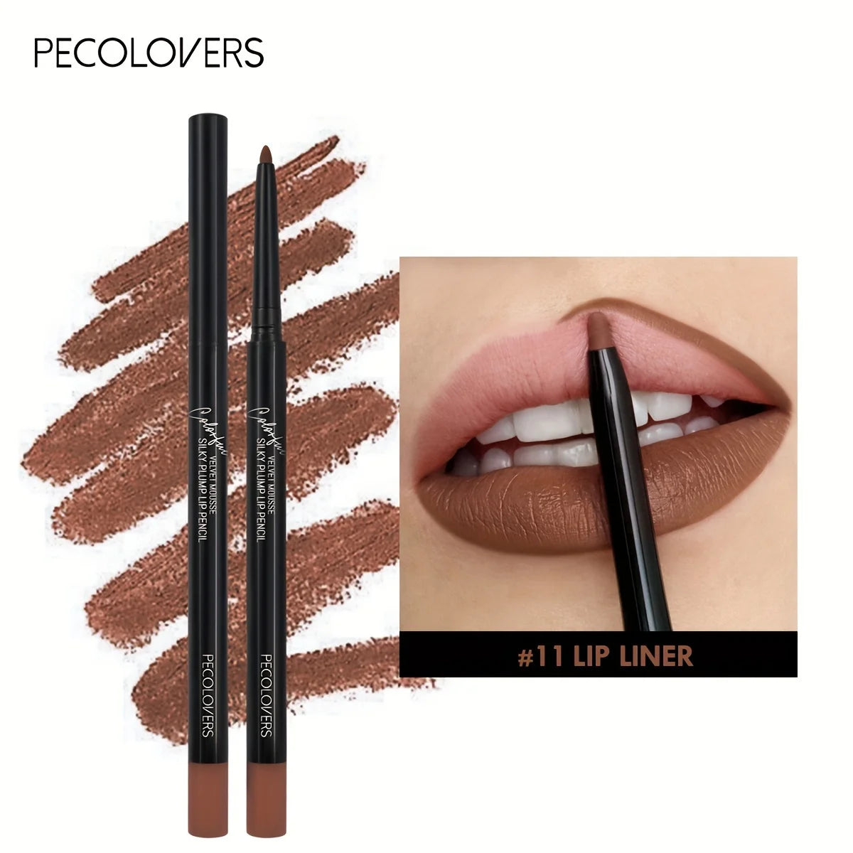 1PC Nude Brown Lip Liner Pencil 12 Color Red Contour Tint Labial Makeup Waterproof Matte Lipstick Pen Lip Contouring Cosmetic