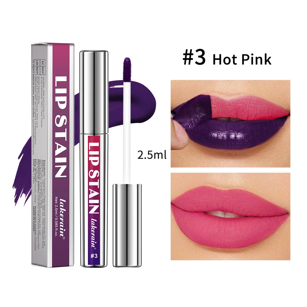 Peel-Off Lip Gloss - Blue Purple Matte Waterproof Long-Lasting