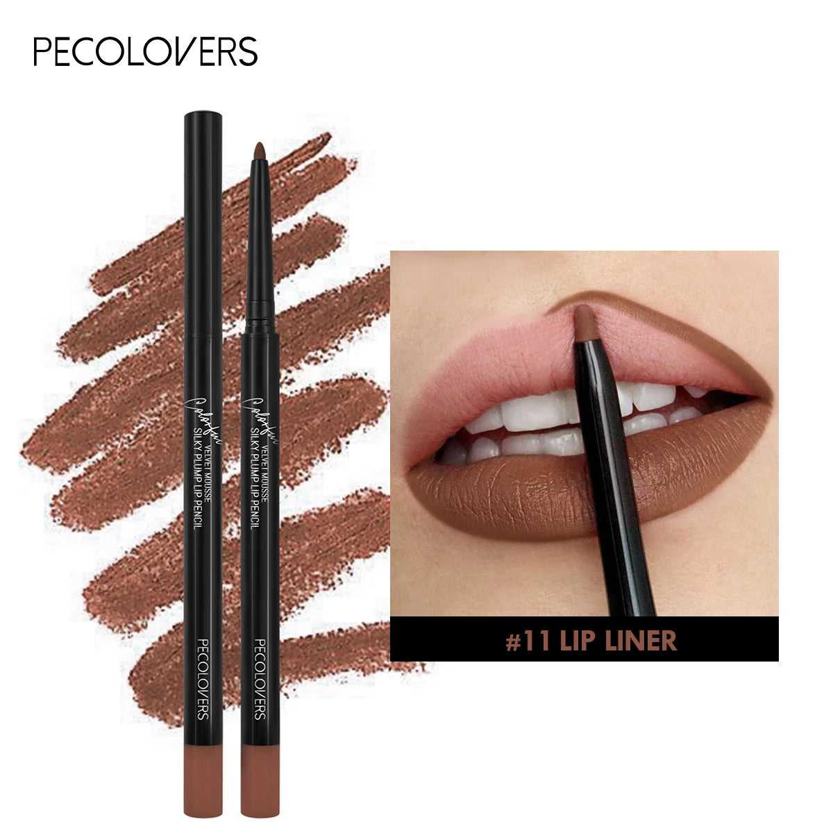 1PC Nude Brown Lip Liner Pencil 12 Color Red Contour Tint Labial Makeup Waterproof Matte Lipstick Pen Lip Contouring Cosmetic