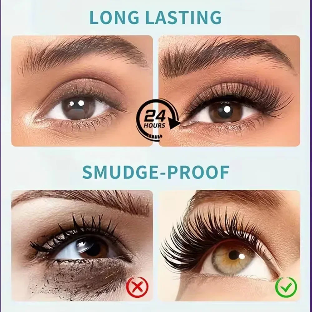 4D Curling Mascara – Lengthening, Waterproof, Sweatproof, Long-Lasting, Smudge-Proof, Unisex, Gentle, Certified