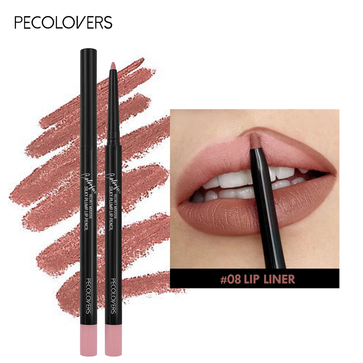 1PC Nude Brown Lip Liner Pencil 12 Color Red Contour Tint Labial Makeup Waterproof Matte Lipstick Pen Lip Contouring Cosmetic