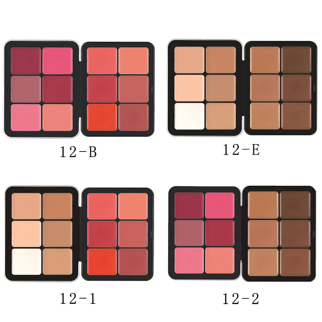 12-Color Concealer & Blush Cream Palette