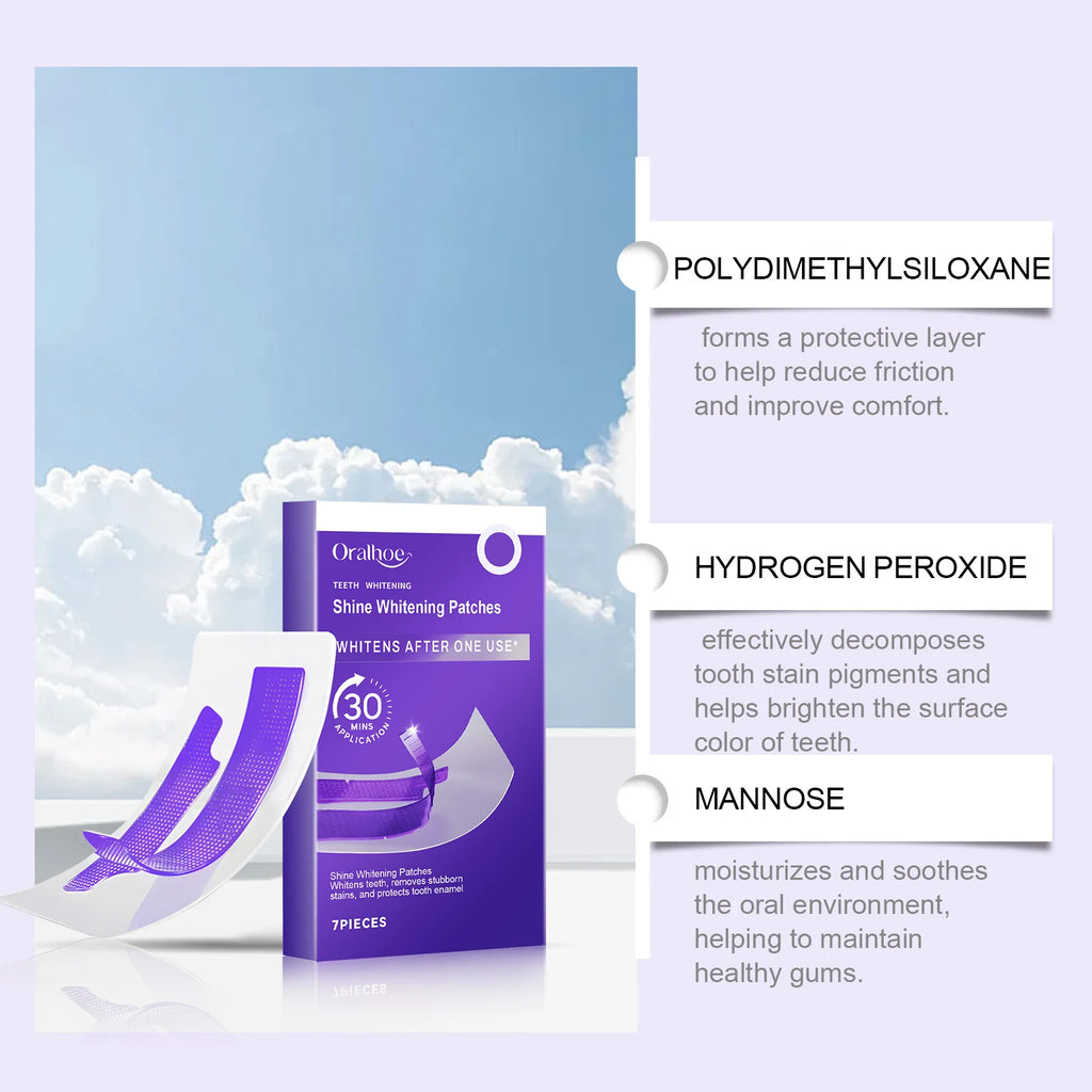 Purple Teeth Whitening Strips – Brighten & Remove Stains | Gentle, Anti-Sensitivity Formula