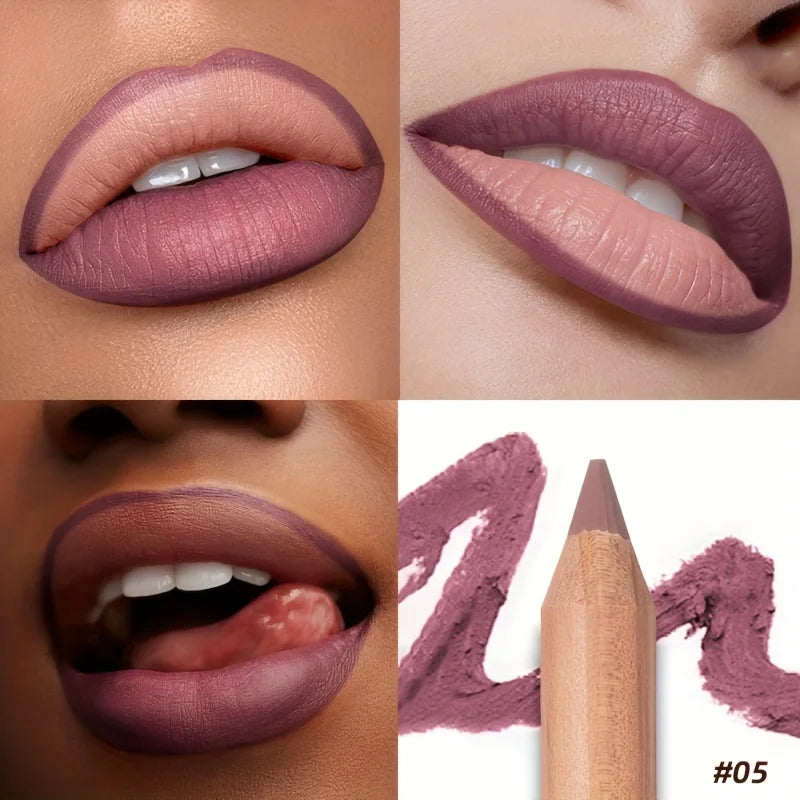 Matte Long-Lasting Lip Liner with Sharpener