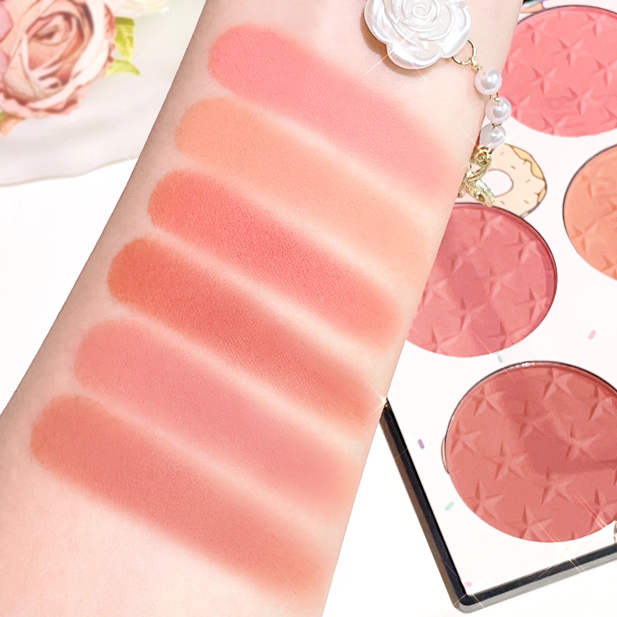 6-Colour Matte Blush Palette – High Pigment, Long-Lasting Natural Finish