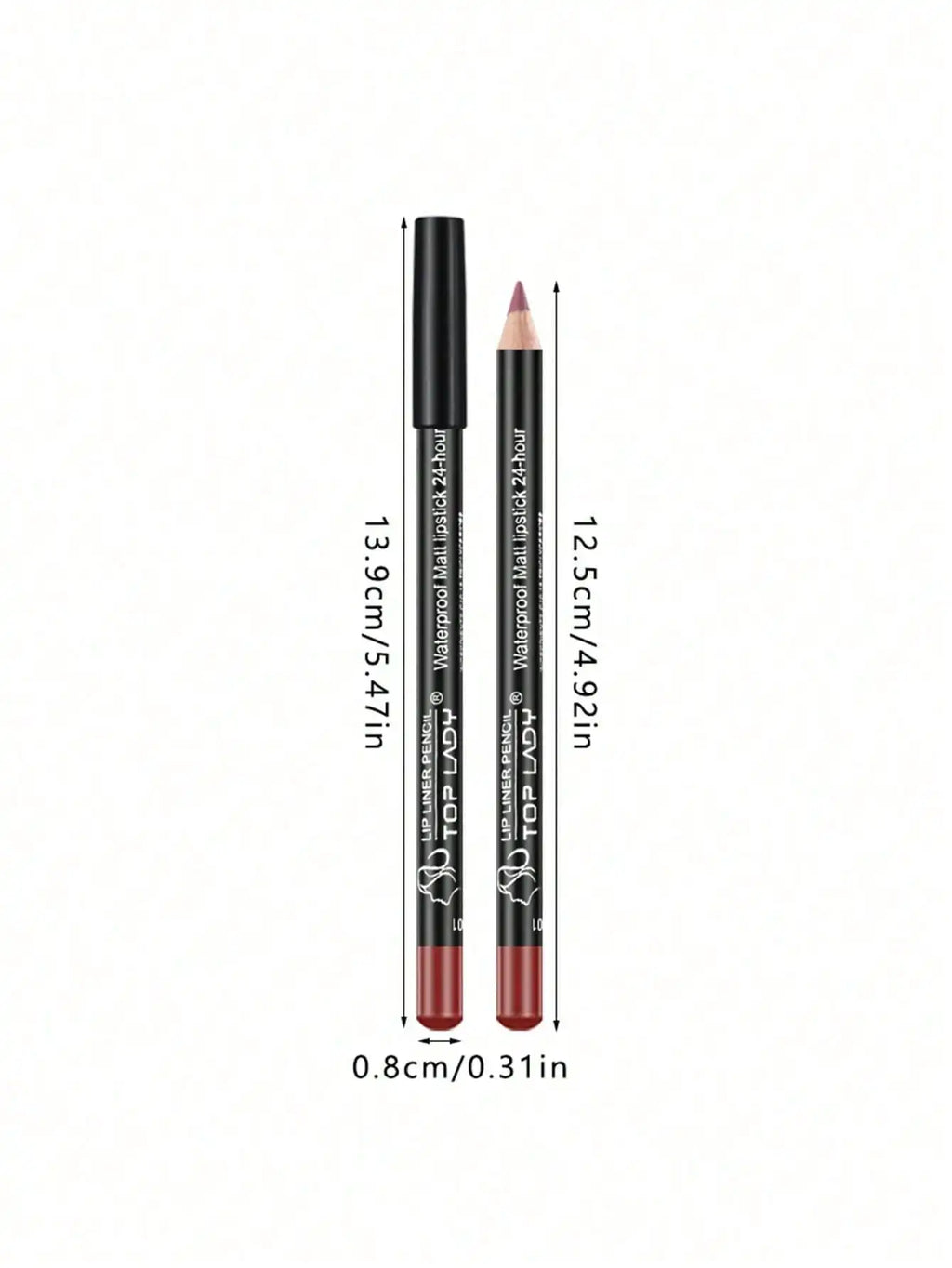 12-Piece Waterproof Lip Liner Set – Long-Lasting Matte Finish