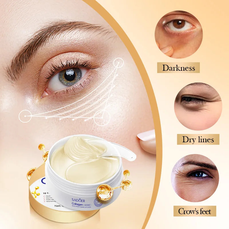 Crystal Collagen Under-Eye Mask – Anti-Dark Circles & Hydrating Eye Patches (60pcs)