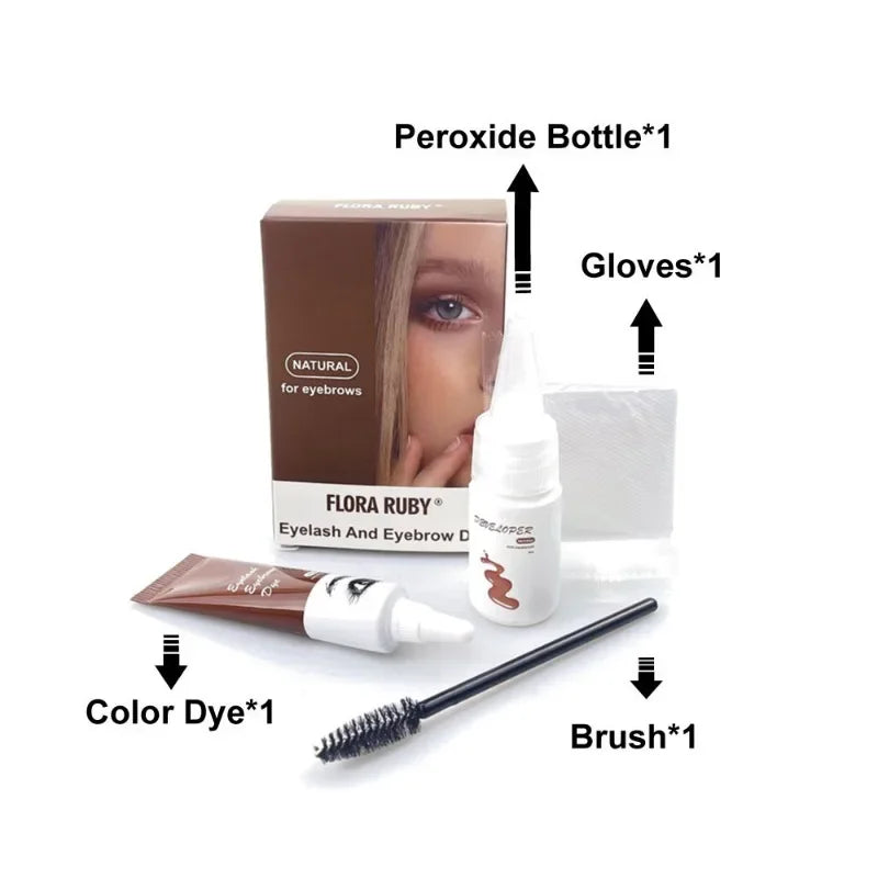 Laminated Eyebrow Tint & Lift Kit – Semi-Permanent, Waterproof Brow Color (Brown)
