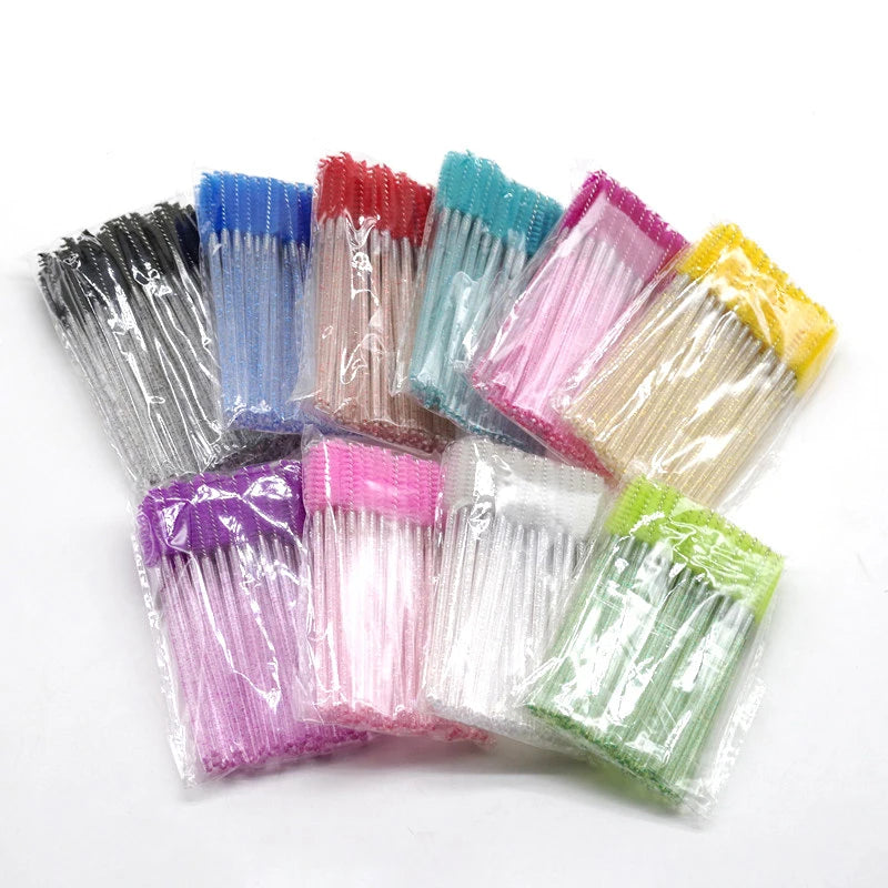 50pcs Disposable Eyelash & Mascara Wands Applicator Set
