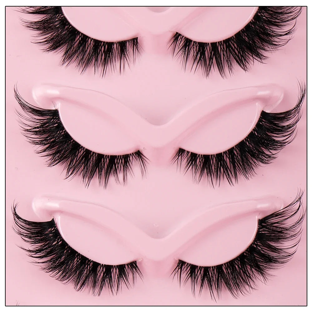 5 Pairs Cat Eye Faux-Mink Lashes – Long, Winged & Volumising