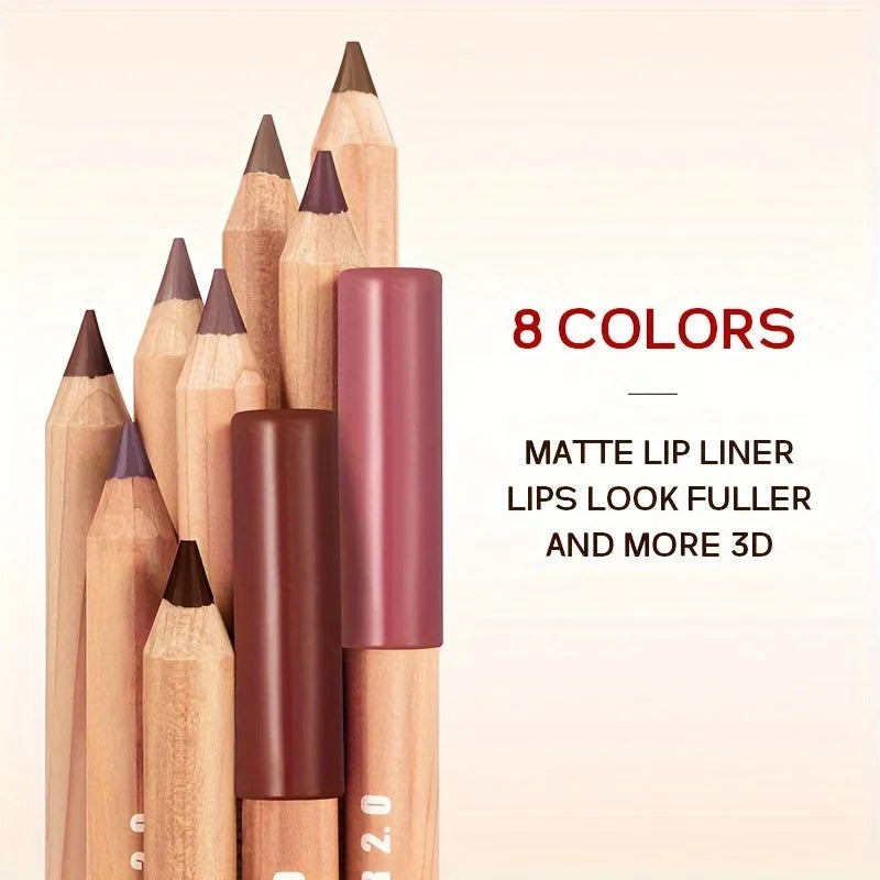 Matte Long-Lasting Lip Liner with Sharpener
