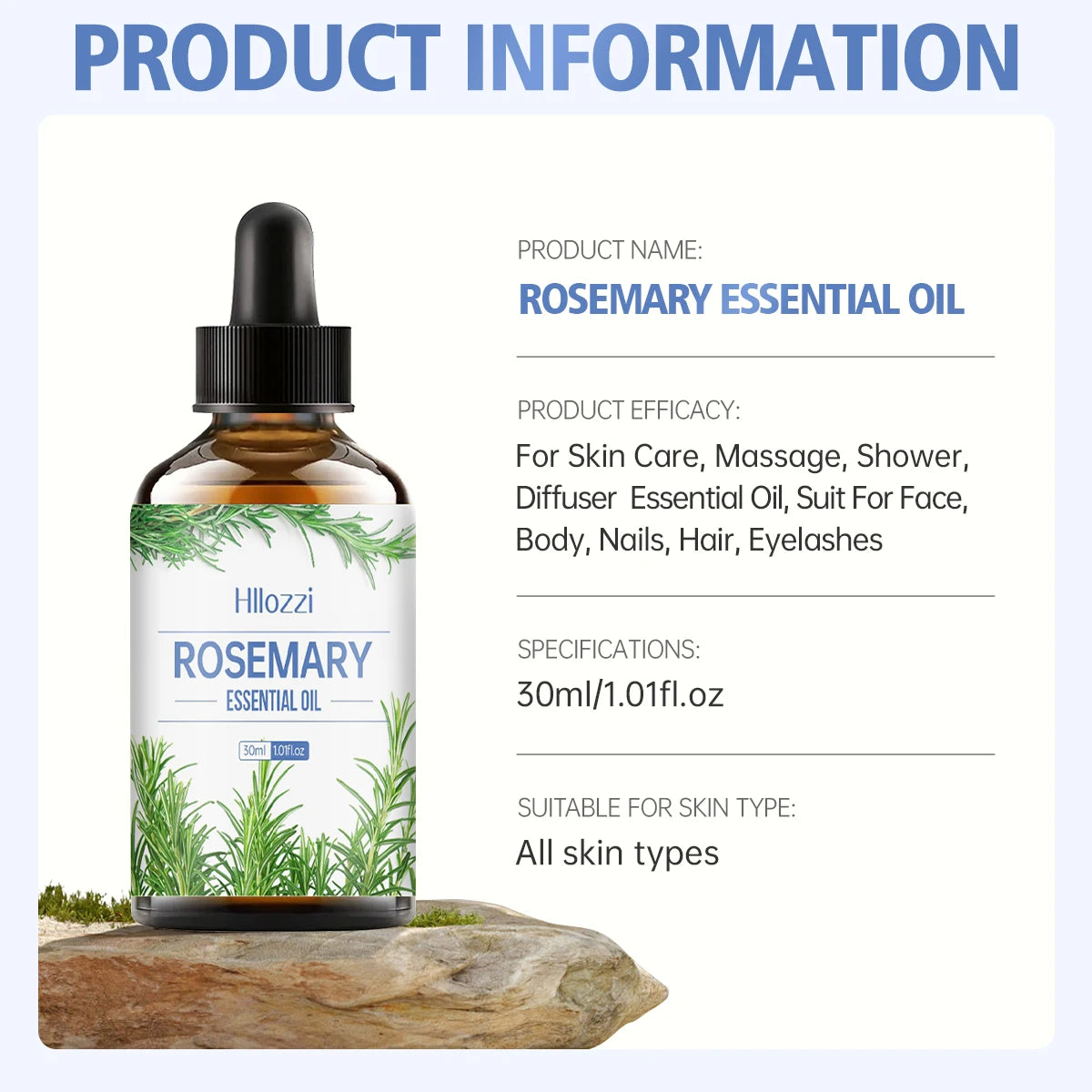 Rosemary Essential Oil – Hair Growth & Scalp Treatment | Nourishing, High-Quality Natural Oil