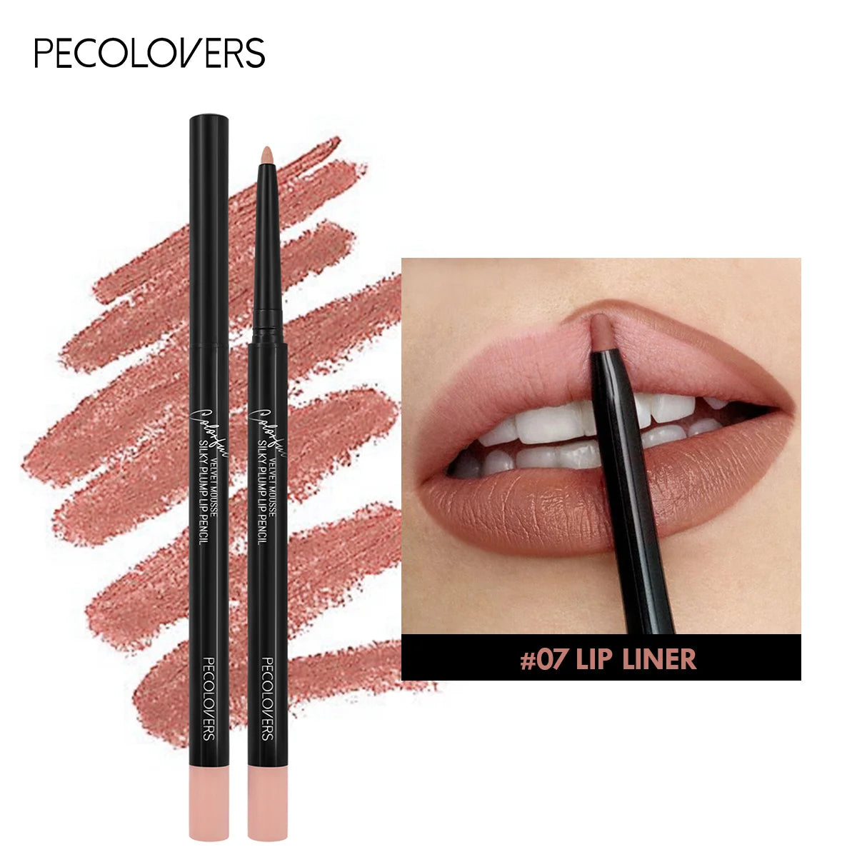 1PC Nude Brown Lip Liner Pencil 12 Color Red Contour Tint Labial Makeup Waterproof Matte Lipstick Pen Lip Contouring Cosmetic