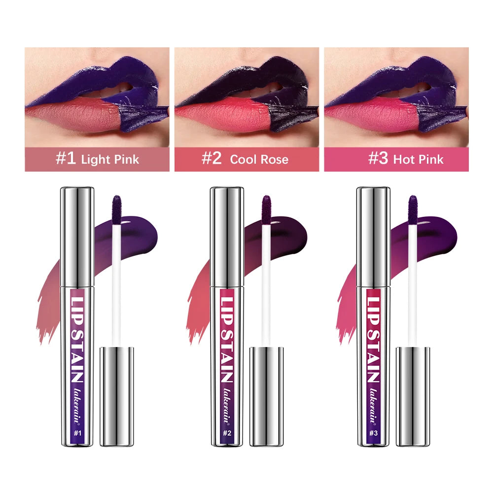 Peel-Off Lip Gloss - Blue Purple Matte Waterproof Long-Lasting